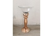 RoseGold-L0058-35YP - ROSE GOLD Handmade Colour Vase